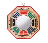 lachineuse - Bagua Protection Feng Shui - Miroir Concave en Bois - 10,5x10,5 cm - Multicolore - Bloque Les Energies Négatives - Objet Traditions Asie - Idée Cadeau