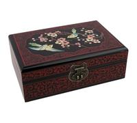 lachineuse - Boite à Bijoux Fleurs de Cerisiers Eclatantes - Coffret Rangement à Bijoux & Secrets en Bois Laqué - Décoration Asiatique - Coffret Cadeau Femme - Objet Déco - Idée Cadeau - 21x14x7 cm