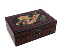 lachineuse - Boite à Bijoux Phénix Impérial - Coffret Rangement à Bijoux & Secrets en Bois Laqué - Décoration Asiatique - Coffret Cadeau Femme - Objet Déco - Idée Cadeau - 21x14x7 cm