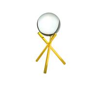 lachineuse - Boule de Cristal sur Support - Ambiance Zen et Feng Shui - 24 cm de Hauteur - Boule Ø 10 cm - Support Doré - Objet Déco d'Asie - Idée Cadeau Méditation