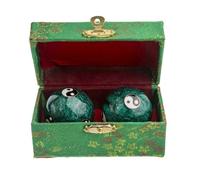 lachineuse Boules de Santé Chinoises Qi Gong - Modèle Yin Yang - Vert - Ø 40mm - Objet Décoratif - Idée Cadeau Chine Asie