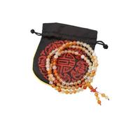 lachineuse - Bracelet-Collier Mala Bouddhiste - Agate - Multicolore - 108 Perles de 6 mm - Traditions Bouddha - Bijou Chapelet Bouddhiste - Pochette Satinée Offerte - Idée Cadeau Asie