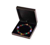 lachineuse - Bracelet en Agate Multicolore - Réussite et Bonne Fortune