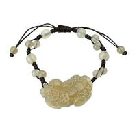 lachineuse - Bracelet PIXIU en Agate - Symbole Richesse et Protection - Bijou en Pierre Naturelle - Pochette en Satin Offerte - Idée Cadeau Asie