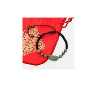 lachineuse - Bracelet PIXIU en Jade - Symbole Feng Shui de Richesse et Protection - Pochette en Satin Offerte