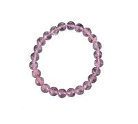 lachineuse - Bracelet Quartz Rose - Symbolisme Amour et Sentiments - 24 Perles Ø 8 mm - Bracelet Elastique - Rose - Bijou Traditions d'Asie - Boîte Ecrin Offerte - Idée Cadeau Anniversaire Noel