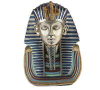 lachineuse - Buste Pharaon Ramsès II 18 cm - Décoration Égyptienne - Statuette Décoration Égypte Antique - Figurine Statue Dieu - Buste Egyptien Doré - Idée Cadeau Originale Déco Intérieure