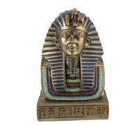 lachineuse - Buste Pharaon Toutankhamon 14,5 cm - Décoration Égyptienne - Statuette Décoration Égypte Antique - Figurine Statue Dieu - Buste Egyptien Doré - Idée Cadeau Originale Déco Intérieure