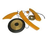 lachineuse - Carillon à vent avec gong - Jeu en bois et métal - Jeu de métal japonais chinois - Idéal pour l'extérieur, l'intérieur, le jardin - Ambiance asiatique zen eng shui