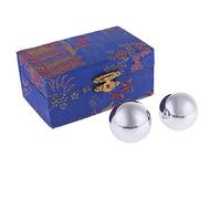 lachineuse - Coffret Boules Qi Gong en Métal - Boules Chinoises Anti Stress ⌀ 35 mm - Boules de Santé en Acier - Coffret Cadeau Relaxation Zen - Idée Objet Asiatique Asie Japon Chine - Coloris Bleu