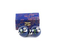 lachineuse - Coffret Boules Qi Gong - Modèle Panda - ⌀ 45 mm | Boules Anti Stress en Émail ⌀ 45 mm - Boules de Santé - Relaxation Zen - Objet Asiatique Japon Chine Feng Shui