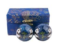 lachineuse - Coffret Boules Qi Gong Panda - Boules Chinoises Anti Stress en Émail ⌀ 40 mm - Boules de Santé - Coffret Cadeau Relaxation Zen - Objet Asiatique Japon Chine Feng Shui - Coloris Bleu