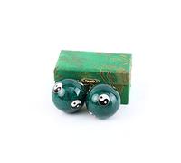 lachineuse - Coffret Boules Qi Gong Yin Yang - Boules Chinoises Anti Stress en Émail ⌀ 45 mm - Boules de Santé - Coffret Cadeau Relaxation Zen - Objet Asiatique Japon Chine Feng Shui - Coloris Vert
