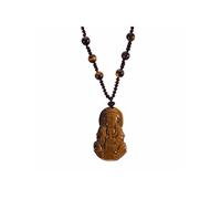 lachineuse COLLIER BOUDDHA GUANYIN en OEIL DE TIGRE