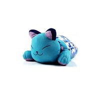 lachineuse Coussin Chat Japonais Maneki Neko, Bleu, 30x18x14cm | Style japonais Kawaii, Objet Décoration en Tissu, Ambiance Zen Maison, Bureau, Idée Cadeau Asie Japon