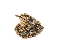 lachineuse - Crapaud de Fortune Feng Shui Doré - Crapaud à 3 Pattes - 10 x 8 x 6 cm - Décoration Asiatique Chinoise - Idée Cadeau Originale Chine Asie - Figurine Grenouille Porte-Bonheur Chance
