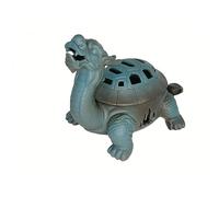 lachineuse - Encensoir Dragon Tortue - Brûle Encens Charbon - en Céramique - Décoration Asiatique Intérieur - Objet Décoration Esotérisme - Support Porte Encens - Idée Cadeau Chine Japon Asie