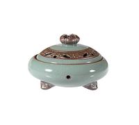 lachineuse - Encensoir Fleur de Lotus - Brûle Encens Charbon - en Céramique - Décoration Asiatique Intérieur - Objet Décoration Esotérisme - Support Porte Encens - Idée Cadeau Chine Japon Asie