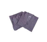 lachineuse - Ensemble de Style Bouddhiste - Veste et Pantalon Gris Perle - Coton - Taille Unique - Tenue Traditionnelle - Maison, Détente - Textile - Idée Cadeau Original Asie