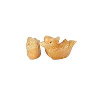 lachineuse - Figurines Canards Mandarins - Statuettes Feng Shui - Symbole d'amour & Fidélité pour Couple, Romance - Idée Cadeau St Valentin - Décoration - 6 x 3 x 2 cm - Coloris Jaune Pâle