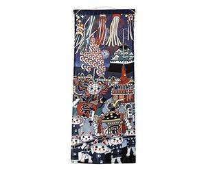 lachineuse - Grand Panneau Mural Japonais - Maneki Neko - 80 x 32cm