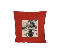 lachineuse - Housse de Coussin Asiatique - Modèle Vieux Pékin - 45x45 cm - Coton - Couleur Brique - Déco Chinoise - Salon, Chambre - Idée Cadeau Asie