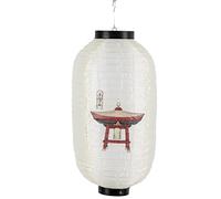 lachineuse - Lampion Japonais Décoratif - Design Pagode d'Asie - Intérieur et Jardin - 22x45 cm - Multicolore - Plastique - Ambiance Zen Feng Shui - Idée Cadeau Japon Asie
