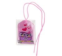 lachineuse Omamori Japonais - Motifs Chouettes - Amour, Passion - Amulette Porte-Bonheur Traditionnelle - 6 x 4 cm - Rose - Tissu, Plastique - Objet Déco - Idée Cadeau Asie