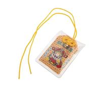lachineuse Omamori Japonais - Motifs Dieu de la Fortune Caishen - Richesse - Amulette Porte-Bonheur Traditionnelle - 6 x 4 cm - Multicolore - Tissu, Plastique - Objet Déco - Idée Cadeau Asie