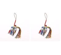 lachineuse - Omamori Japonais pour Attirer & Garder la Richesse - Porte-Bonheur Japonais à Suspendre - Amulette Japonaise Traditionnelle - Porte Chance Poissons - Cadeau Japon - Fortune (Lot de 2)