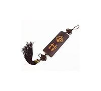 lachineuse Pendentif en Bambou - Symbole Bonheur 45 cm 771 | Porte bonheur traditionnel - 45 cm de hauteur totale - 16X6 cm