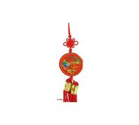 lachineuse - Pendentif Porte Canards Mandarins 30 cm - Porte-Bonheur Chinois à Suspendre - Amulette Japonaise - Omamori Porte Chance Amour - Coloris Rouge - Cadeau Chine Asie - Réussite Amoureuse