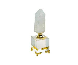 Lachineuse - Pointe de Cristal Naturel sur Support - Décoration Zen & Feng Shui - Objet Déco Japonaise Asiatique - Idée Cadeau Originale Japon Asie - Décoration Intérieure Salon, Bureau