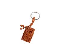 lachineuse - Porte-Clés Carpes Longmen - Symbole Réussite et Persévérance - Bois de Jujubier, Métal - 9,5 x 2,8 cm - Couleur Bois - Traditions Chinoises - Idée Cadeau Chine Asie