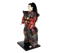 lachineuse - Poupée Japonaise en Kimono Samourai - Hauteur 30 cm