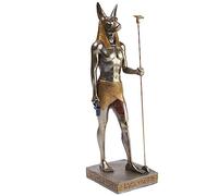 Lachineuse - Statue Anubis 31cm - Dieu égyptien - Statuette déco Egypte antique - Figurine tête de chien - Buste - Idée cadeau originale déco - Décoration intérieure