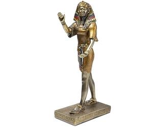 lachineuse - Statue Pharaon 31 cm - Dieu Égyptien - Statuette Décoration | Égypte Antique - Figurine Objet Egyptien - Buste Egyptien Doré - Idée Cadeau Originale Déco - Décoration Intérieure