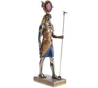 lachineuse - Statue Ra 31 cm - Dieu Égyptien - Statuette Décoration Égypte Antique - Figurine Objet Egyptien Tête de Faucon Oiseau Aigle - Buste Egyptien - Idée Cadeau Originale Déco Intérieure
