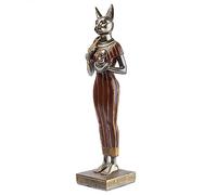 lachineuse - Statuette Bastet 31 cm - Déesse Égyptienne - Statue Décoration Égypte Antique - Figurine Objet Egyptien Tête de Chat - Buste Egyptien - Idée Cadeau Originale Déco - Décoration Intérieure