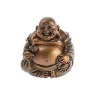 lachineuse - Statuette Bouddhas Rieurs d'Abondance - Statue Petit Bouddha Bronze 5cm - Décoration Feng Shui - Objet Déco Zen Chinoise pour Intérieur Salon Bureau - Idée Cadeau Chine Asie Porte Bonheur