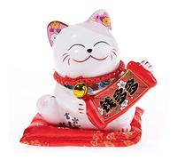 lachineuse - Statuette Chat Japonais Kawaii - Porte Bonheur -11,5x10x8cm