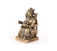 lachineuse - Statuette Dieu Tudigong - Divinité Chinoise - Bonheur et Fortune - Objet Déco en Résine - Doré - 10,5 x 6,5 cm - Décoration Feng Shui Maison, Bureau - Idée Cadeau Chine Asie