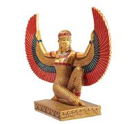 lachineuse - Statuette Isis Ailée 21 cm - Statue Déesse Isis Rouge & Doré - Statuette Décoration Intérieure Égypte Antique - Objet Déco Égyptienne - Idée Cadeau Originale