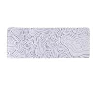 lachineuse - Tapis DE Souris XXL - Carte Topographique - Blanc - 800 X 300 X 3 mm - Déco Originale - Antidérapant et Résistant à l'eau - Déco Bureau - Idée Cadeau Japon Asie