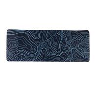 lachineuse - Tapis DE Souris XXL - Carte Topographique - Bleu - 800 X 300 X 3 mm - Déco Originale - Antidérapant et Résistant à l'eau - Déco Bureau - Idée Cadeau Japon Asie
