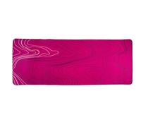 lachineuse - Tapis DE Souris XXL - Carte Topographique - Rouge - 800 X 300 X 3 mm - Déco Originale - Antidérapant et Résistant à l'eau - Déco Bureau - Idée Cadeau Japon Asie