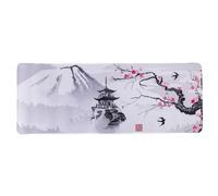 lachineuse - Tapis DE Souris XXL - Cerisiers du Japon - Pagode & Mont Fuji - 800 X 300 X 3 mm - Déco Japonaise - Antidérapant et Résistant à l'eau - Déco Bureau - Idée Cadeau Japon Asie