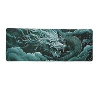 lachineuse Tapis DE Souris XXL - Dragon Vert - Mythes et Traditions - 800 x 300 x 3 mm - Déco Chinoise - Antidérapant et Résistant à l'eau - Déco Bureau - Idée Cadeau Japon Asie
