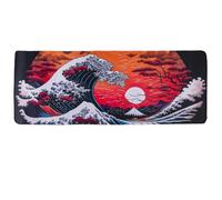 lachineuse - Tapis DE Souris XXL - La Grande Vague - 800 X 300 X 3 mm - Déco Japonaise - Antidérapant et Résistant à l'eau - Déco Bureau - Idée Cadeau Japon Asie