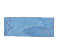 lachineuse Tapis DE Souris XXL - Style Topographique - Lignes Tricolores - Bleu - 800 x 300 x 3 mm - Déco d'Asie - Antidérapant et Résistant à l'eau - Déco Bureau - Idée Cadeau Japon Asie